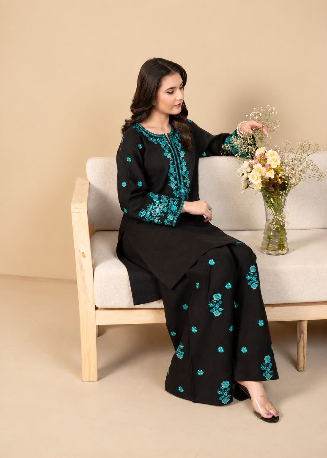 DHANK 2PC EMBRIODERY HIT DESIGN