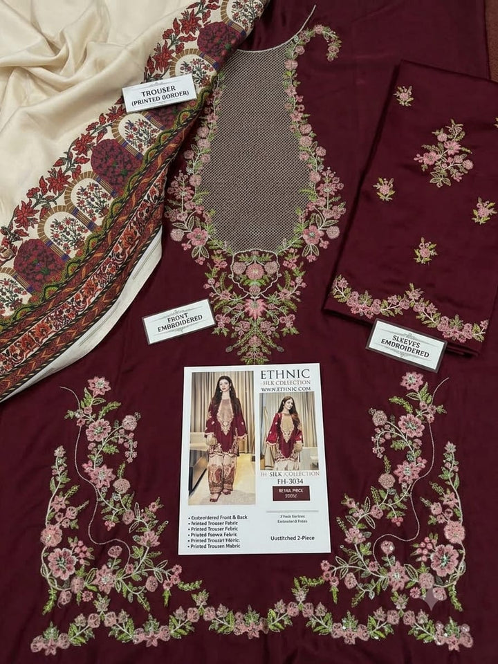 🌟 PREMIUM UNSTITCHED 2-PIECE SILK COLLECTION 🌟